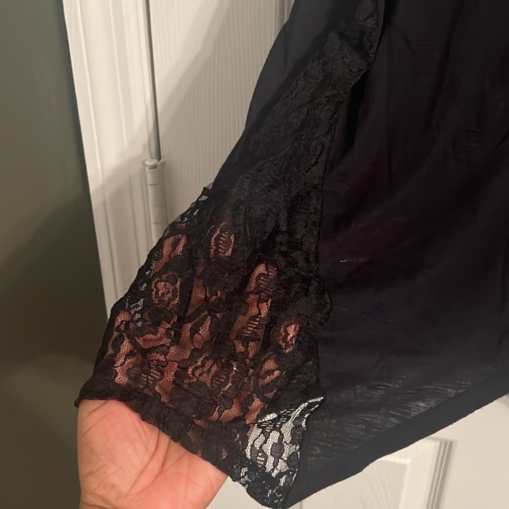 Lane Bryant black lace tank top with flare - Picture 4 of 5